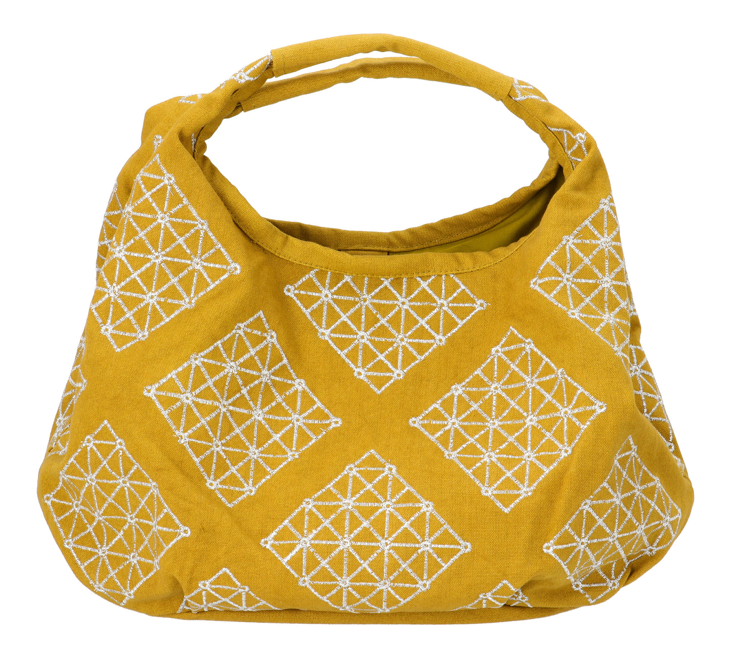 LINK, Mini Round Bag, ‐ Diamond Pattern Mustard, Kyoto, Kurochiku